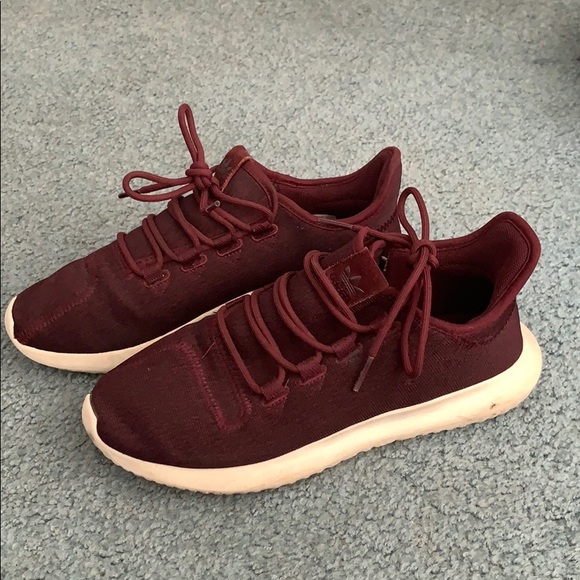 burgundy adidas sneakers